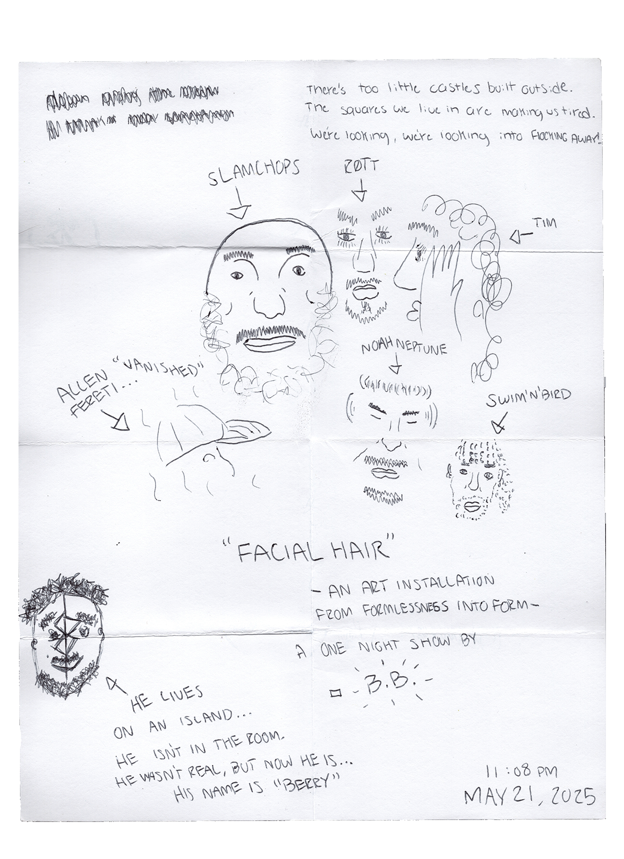 letter and/or sketch