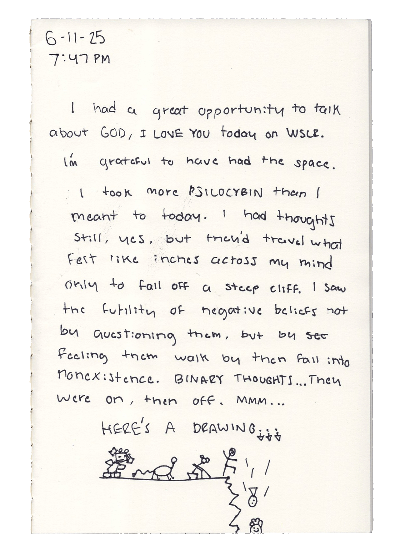 letter and/or sketch