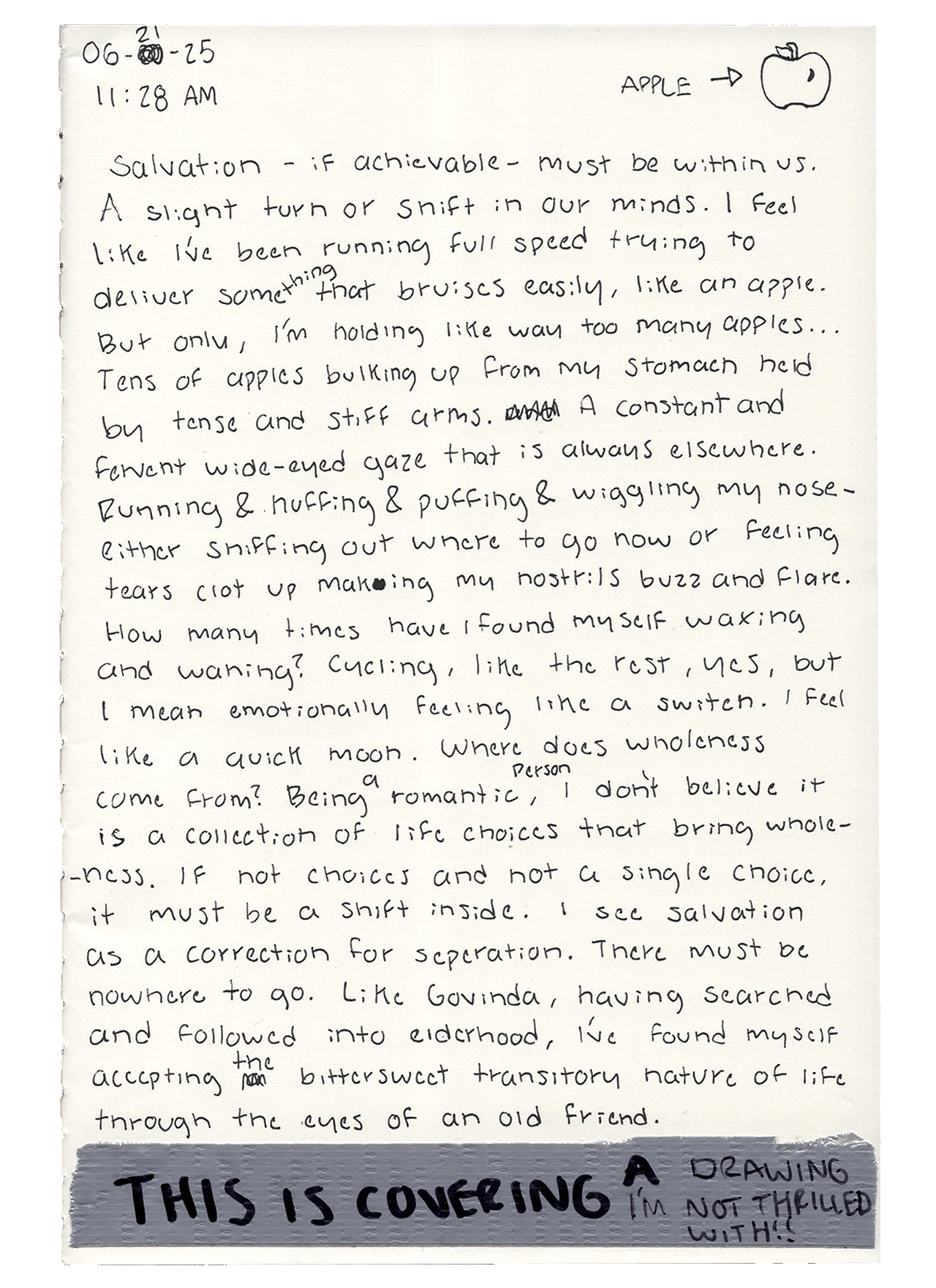 letter and/or sketch