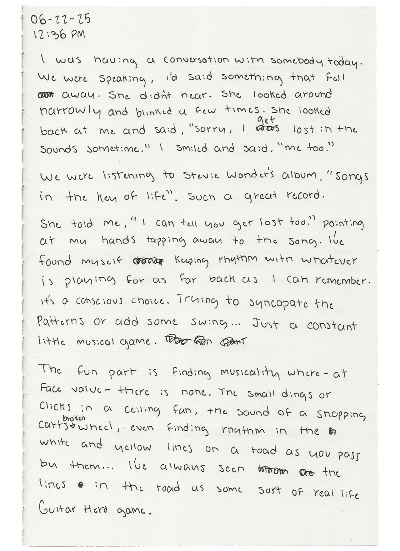 letter and/or sketch