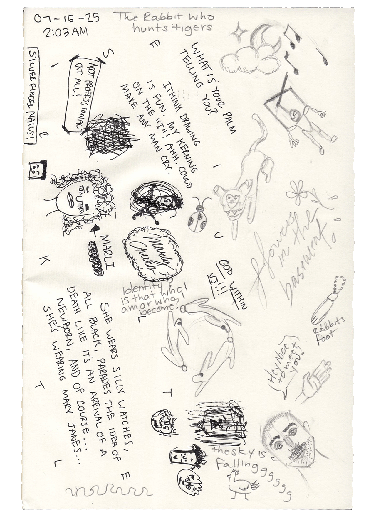 letter and/or sketch